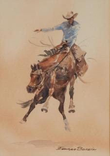 Edward Borein - Bucking Bronco