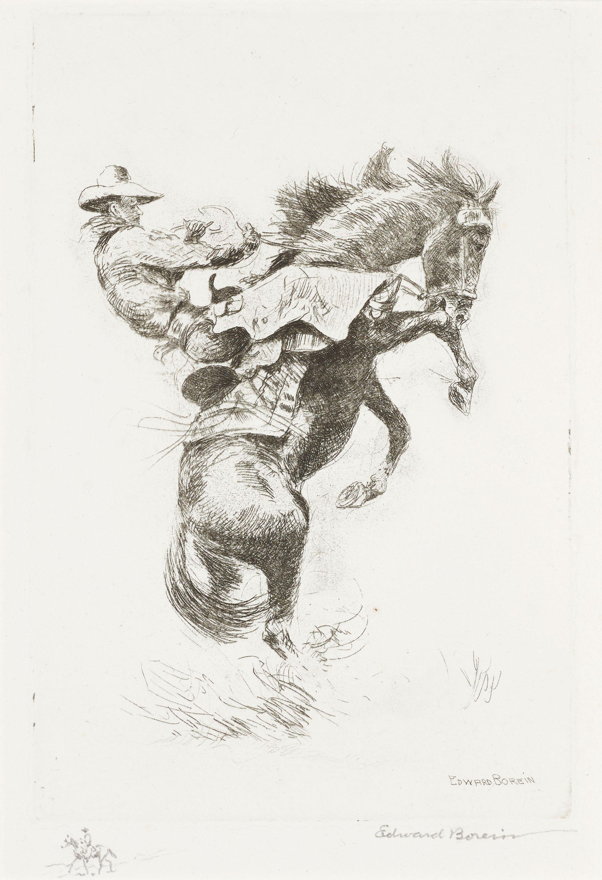 Edward Borein - Bucking Horse (Galvin 62), n.d.