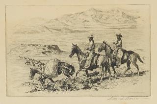 Edward Borein - On Their Way; Running Wild Horses; Her Calf 3