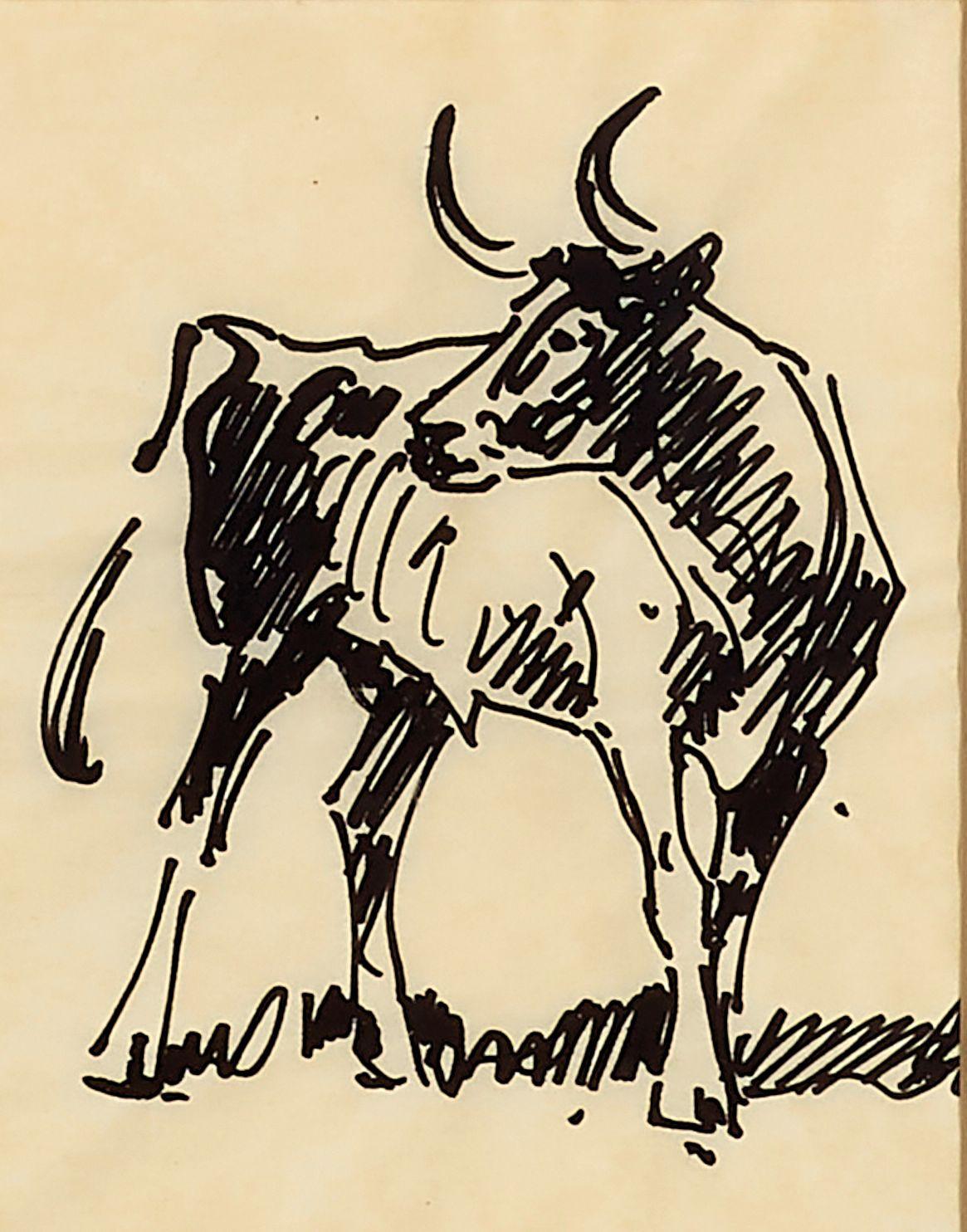 Edward Borein - Steer Studies (a group of two)