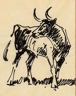 Edward Borein - Steer Studies (a group of two)