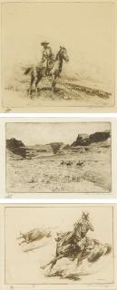 Edward Borein - Trail Boss; Roped Steer, No. 2; And The Edge Of The Painted Desert (Galvin 85, 134 & 199)