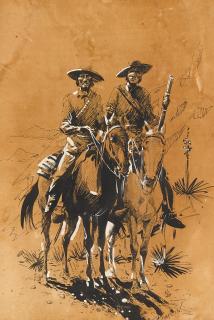 Edward Borein - Two Patrolling the Border