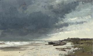 Edward Brian Seago, R.W.S., R.B.A. - Longshore boats, Norfolk