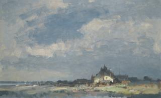 Edward Brian Seago, R.W.S. - Cottages On An East Coast Estuary