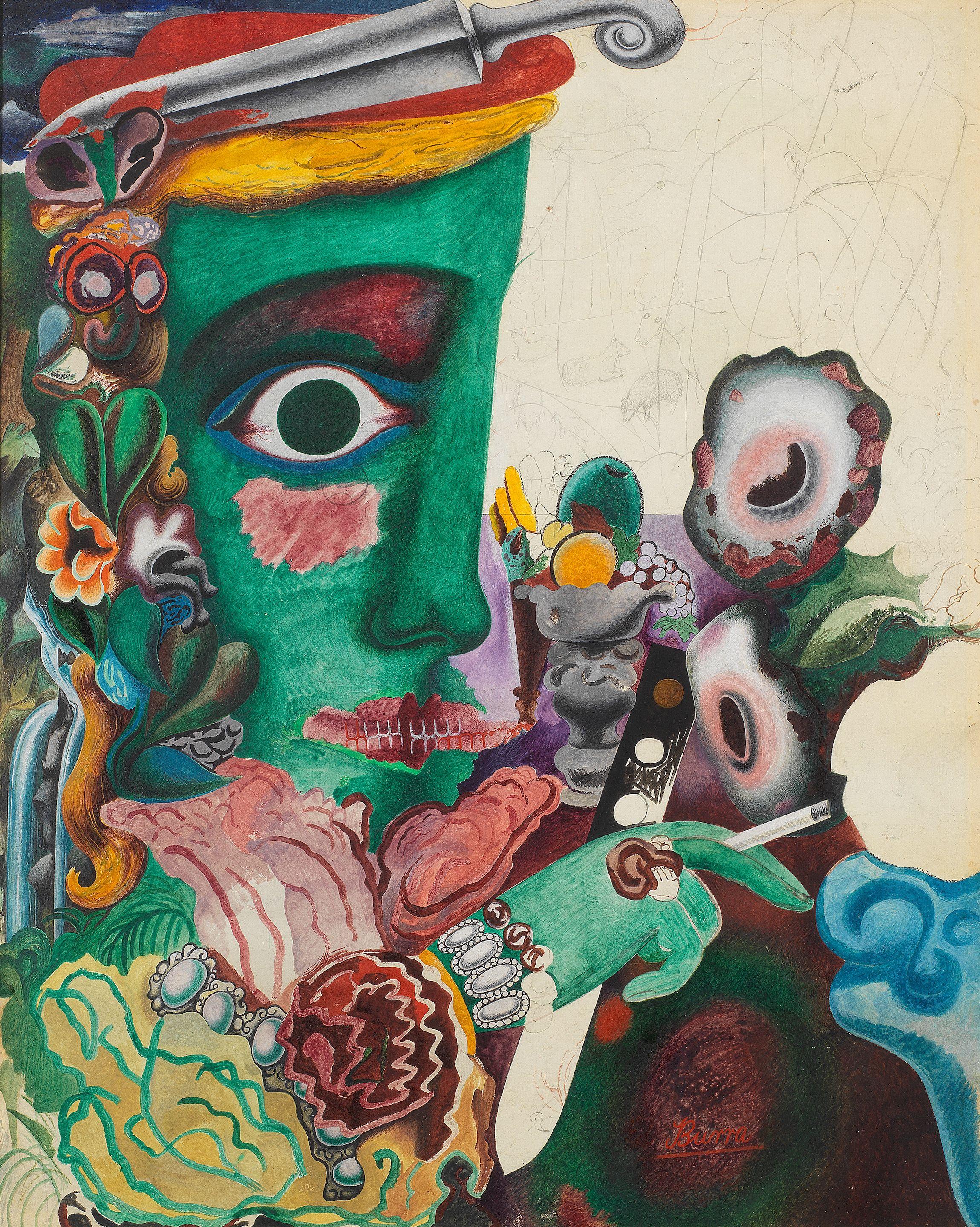 Edward Burra - Dr Fu Manchu 61 x 48.9 cm. (24 x 19 1/4 in.) Executed in 1931