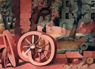 Edward Burra - Landscape With Red Wheels