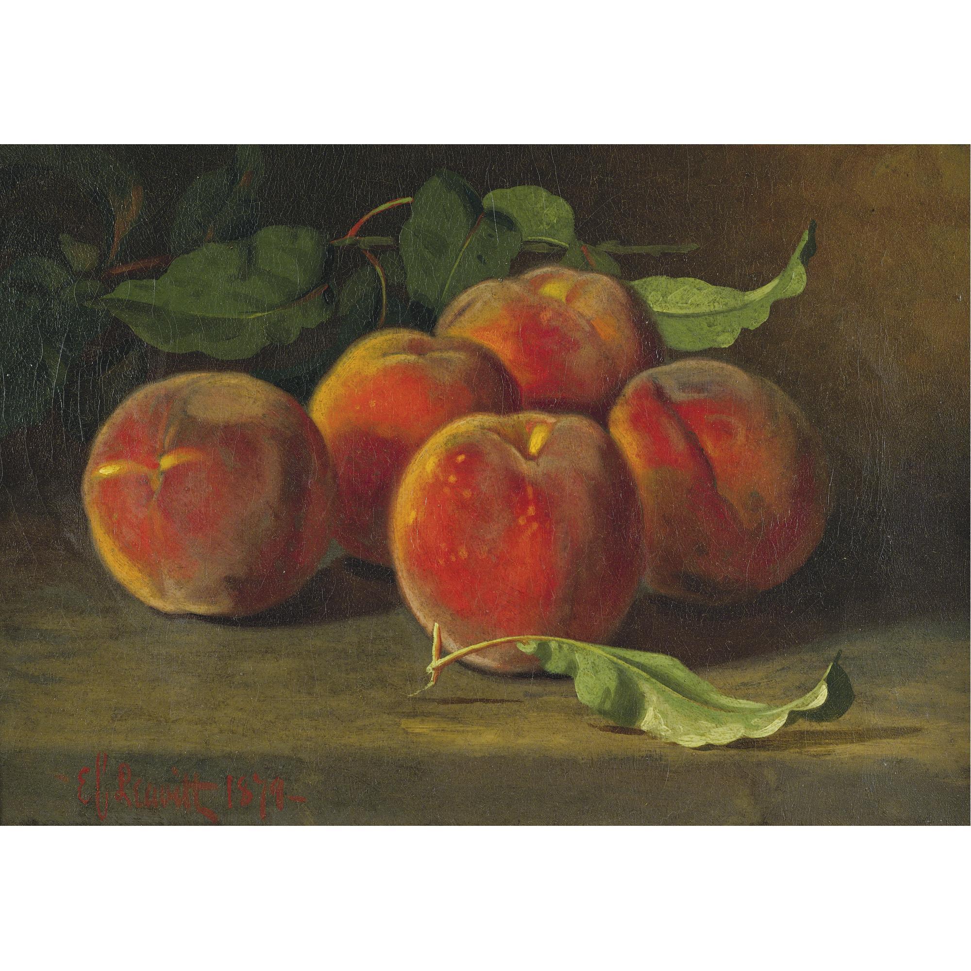 Edward C. Leavitt - Still Life With Peaches