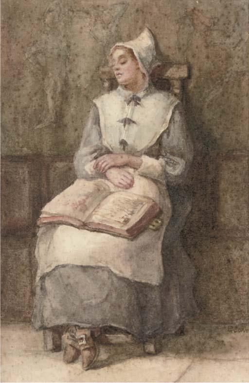 Edward Calvert - A Breton Girl Sleeping