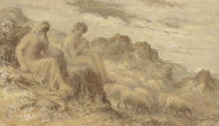 Edward Calvert - Iasius, the old Arcadian, teaching the Mysteries of Demeter