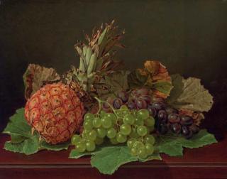 Edward Chalmers Leavitt - Still Life with Pineapple and Grapes