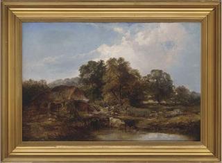 Edward Charles Williams - Cattle watering before a barn