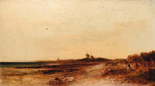 Edward Charles Williams - Figures on a beach; and A shepherd with his flock on a moor