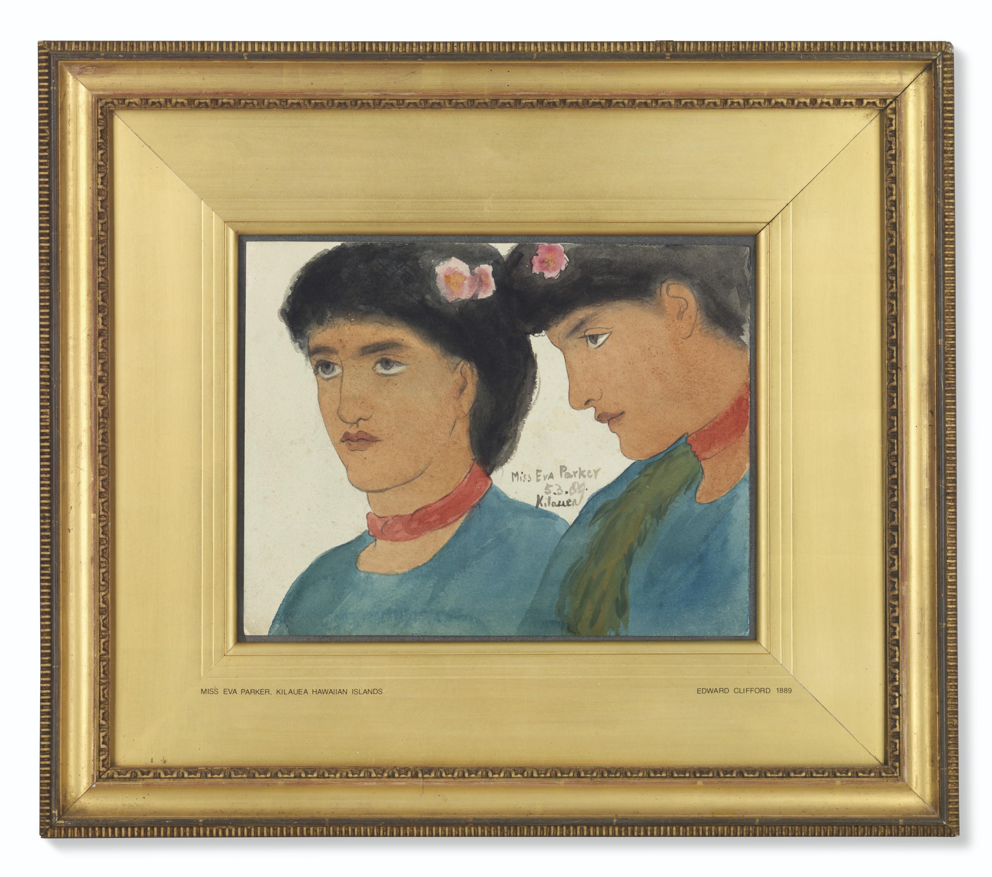 Edward Clifford - Miss Eva Parker, Kilauea, Hawaiian Islands, 1889