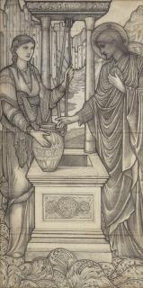 Edward Coley Burne-Jones, Bt., A.R.A, R.W.S. - Christ and the Woman of Samaria at the Well