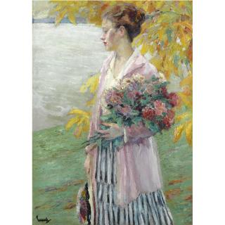 Edward Cucuel - American Herbstspaziergang (An Autumn Walk)