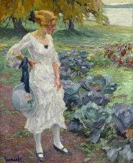Edward Cucuel - American im Garten (In The Garden)