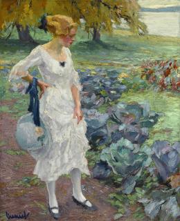 Edward Cucuel - American im Garten (In The Garden)