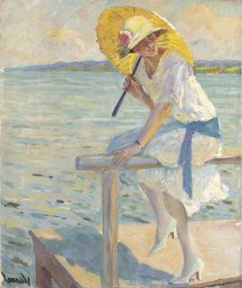 Edward Cucuel - The Yellow Parasol