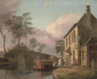 Edward Dayes - Crossing the river