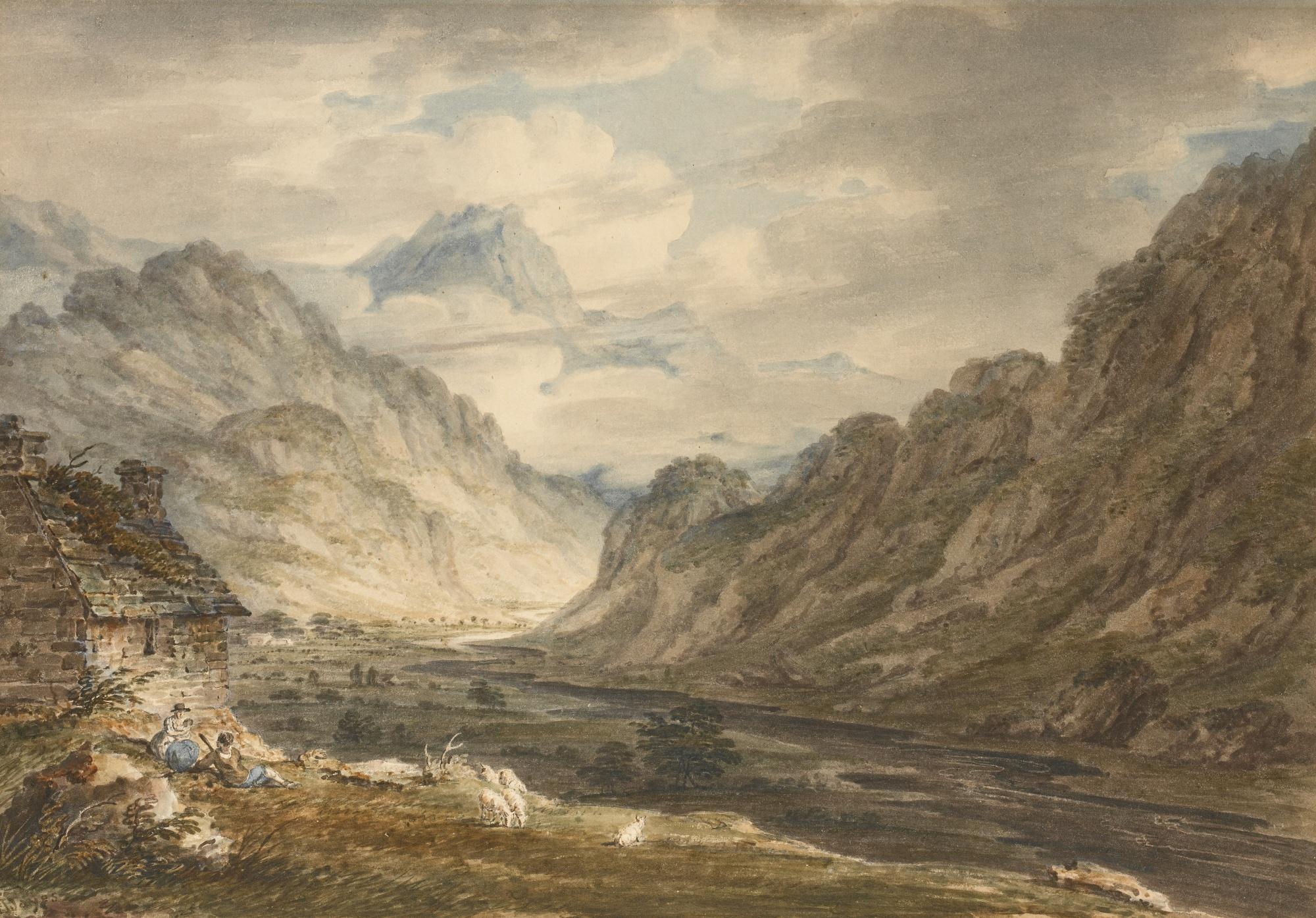 Edward Dayes - The Honister Pass From Gatesgarth Farm, Gatesgarthdale, Lake District