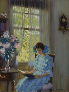 Edward Dufner - Margaret By The Window