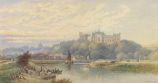 Edward Duncan, R.W.S. - Arundel Castle form the banks of the River Arun
