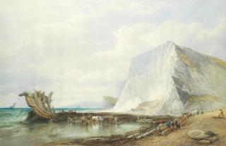 Edward Duncan, R.W.S. - Culver Cliffs, After The Wreck