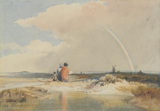 Edward Duncan, R.W.S. - Landscape with a rainbow