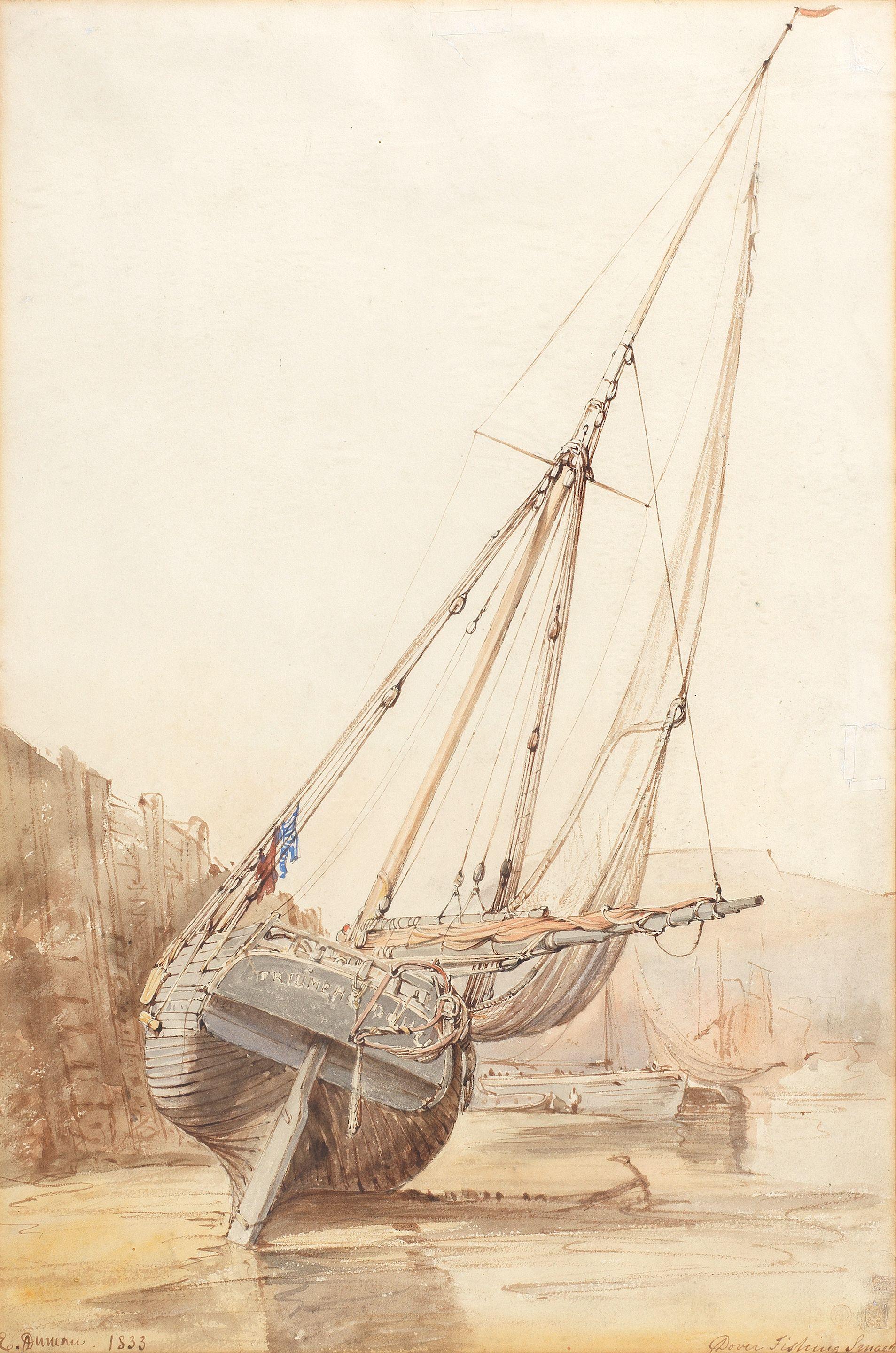 Edward Duncan, R.W.S. - The fishing smack Triumph