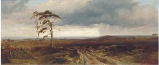 Edward Duncan - A view of Sherwood Forest and Strawberry Hill near Mansfield