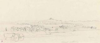 Edward Duncan - Sketches in Jersey and Guernsey, including: Seaweed gathering; Rozel Bay; Elizabeth Castle; and Moorings