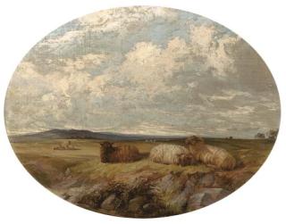 Edward F. D. Pritchard - Sheep in a meadow