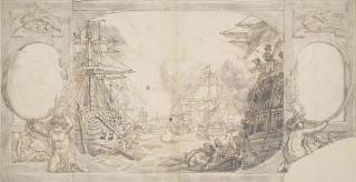 Edward Francis Burney - Study for the \'Attack on Copenhagen\'