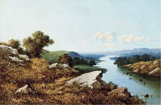 Edward H. Niemann - A wooded river valley