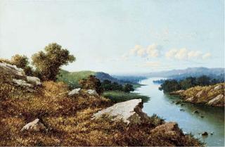 Edward H. Niemann - A wooded river valley