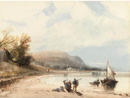 Edward Hargitt, R.I. - Fisherfolk gossiping on the foreshore