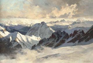 Edward Harrison Compton - A Mountainous Landscape