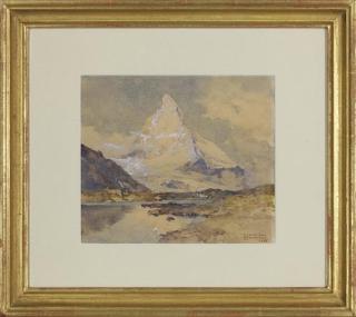 Edward Harrison Compton - Blick auf das Matterhorn vom Riffelsee