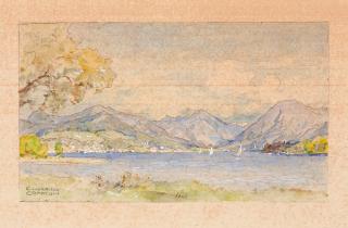 Edward Harrison Compton - Blick auf den Tegernsee.
