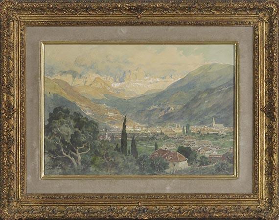 Edward Harrison Compton - Blick über Bozen und den Rosengarten