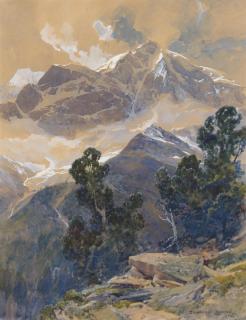 Edward Harrison Compton - Der Ortler aus dem Zeital