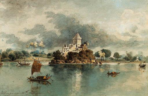 Edward Hawke Locker - Views of Upper India including; Chunarghur; Augustus Cleveland\'s tomb, Bhagazpur; A Muslim tomb, Bhagazpur; Monghyr; and Sultanganj (illustrated)