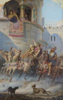 Edward Henry Corbould - L\'entrée de Jéhu à Jezraël