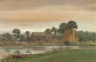 Edward Henry Fahey, R.I. - A ferry and inn on the Thames