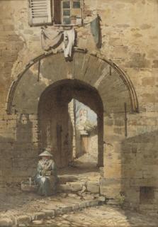Edward Henry Fahey, R.I. - The Norman Arch, Old Town, Hyères