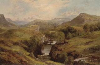 Edward Henry Holder - A River Winding Through An Extensive Landscape