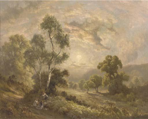 Edward Henry Holder - Children playing on a hillside path