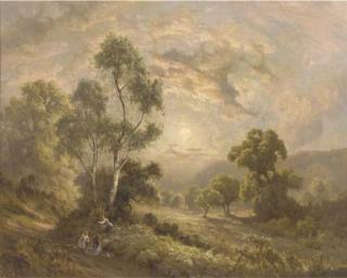 Edward Henry Holder - Children playing on a hillside path