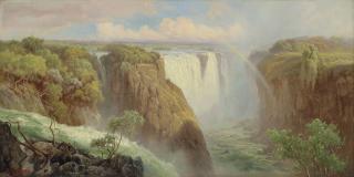 Edward Henry Holder - The Devil\'S Cataract And Victoria Falls, From The West Bank Of The Zambezi River